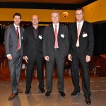Michel Juhasz (Geschäftsleiter, Assai Dialog + Digital AG), Urs Binggeli (Geschäftsleiter, Wirz Corporate AG), Geri Aebi (CEO, Wirz Gruppe), Rinaldo Poltera (CFO, Wirz Partner Holding AG)